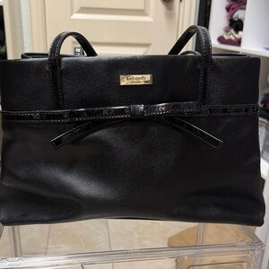 Kate Spade Black Satchel with Bow Accent